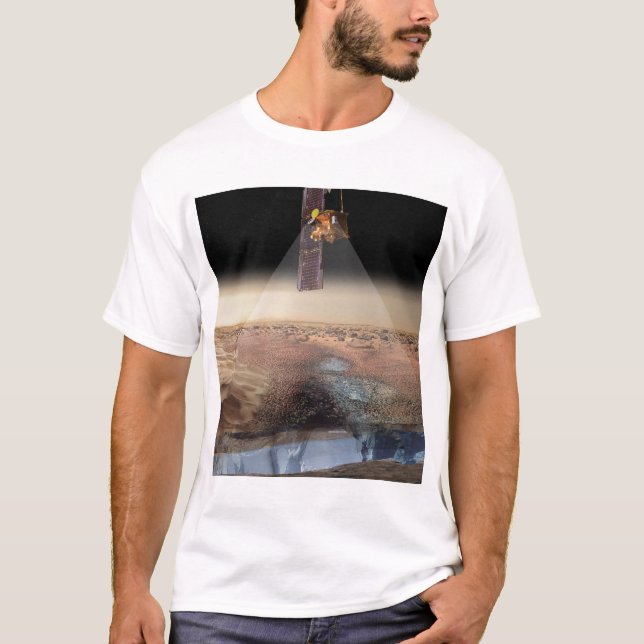 Camiseta Vista artística de la odisea detectando hielo (Anverso)