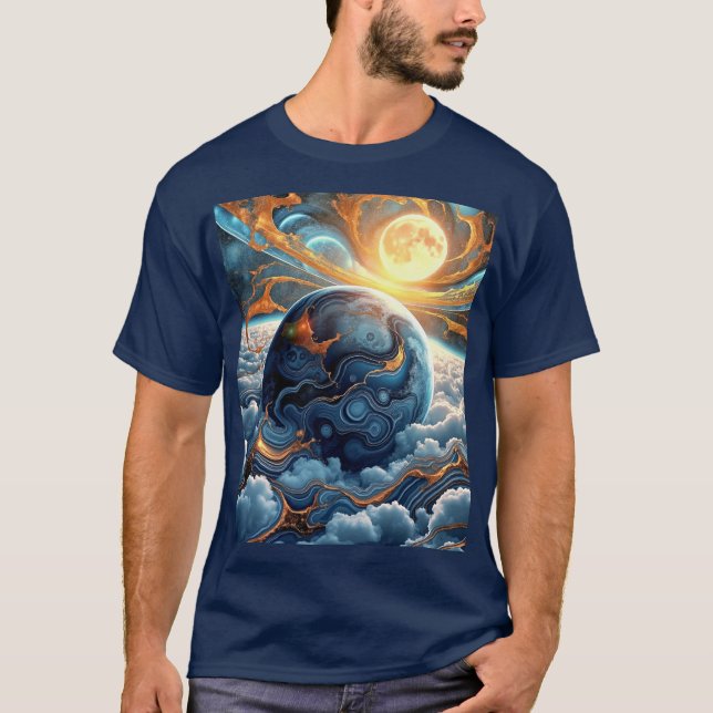 Camiseta Vista artística de la Tierra desde arriba (Anverso)