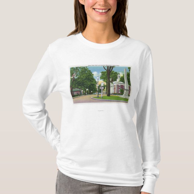 Camiseta Vista ayuntamiento y del monumento de Paterson (Anverso)