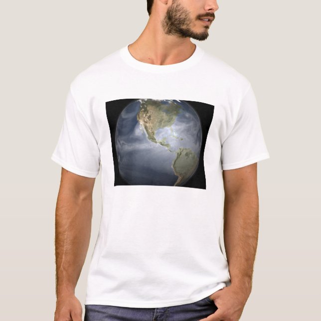 Camiseta Vista completa de la Tierra mostrando vapor de agu (Anverso)