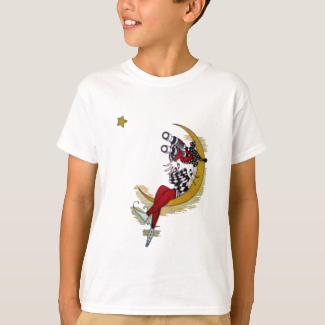 Camiseta Vista cósmica: El elfo en la aventura lunar (Anverso)