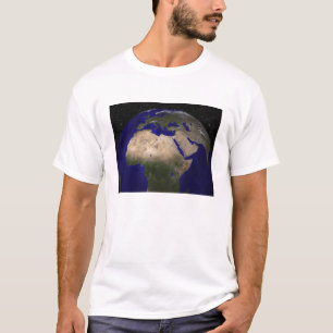 Camiseta Vista de África, Europa, el Oriente Medio, y