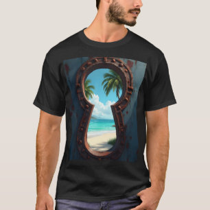 Camiseta Vista de agujero de la llave del paraíso