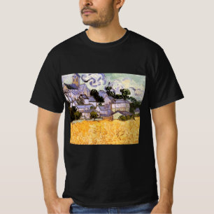 Camiseta Vista de Auvers con iglesia por Vincent van Gogh
