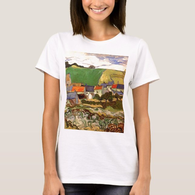 Camiseta Vista de Auvers Vincent van Gogh (Anverso)