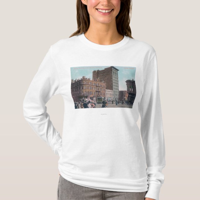 Camiseta Vista de Broadway, 14to St, avenida Junctio de San (Anverso)