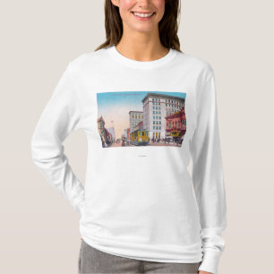 Camiseta Vista de Broadway con la calle CarOakland, CA