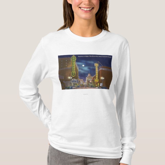 Camiseta Vista de Broadway en la noche (Anverso)