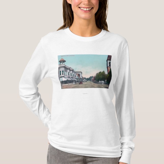 Camiseta Vista de BroadwayChico, CA (Anverso)