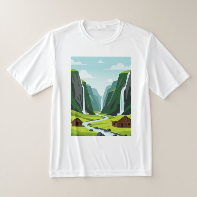 Camiseta Vista de cascada (Distribución)