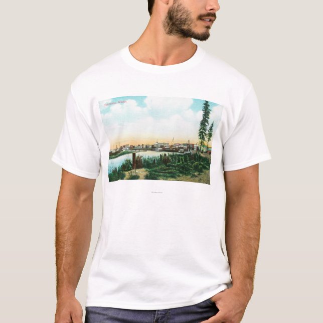 Camiseta Vista de CityFairbanks, AK (Anverso)