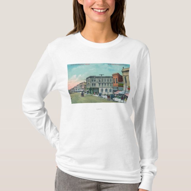Camiseta Vista de cuarto StreetSanta Rosa, CA (Anverso)