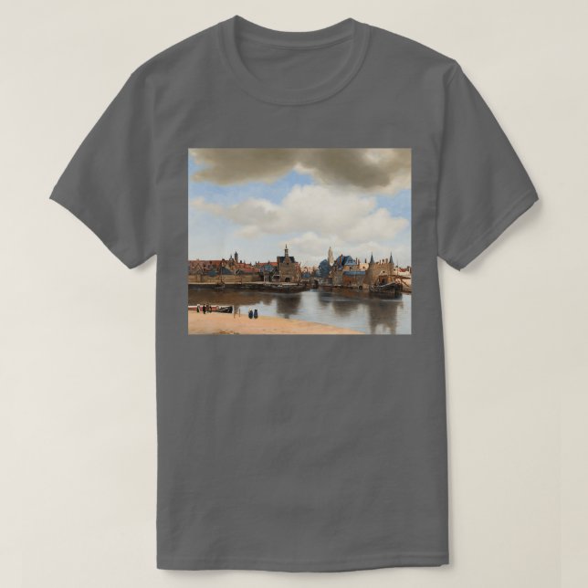 Camiseta Vista de Delft 1661 Johannes Vermeer (Diseño del anverso)