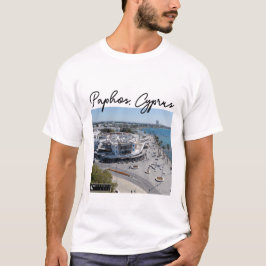 Camiseta Vista de drones frente al mar de Paphos 2