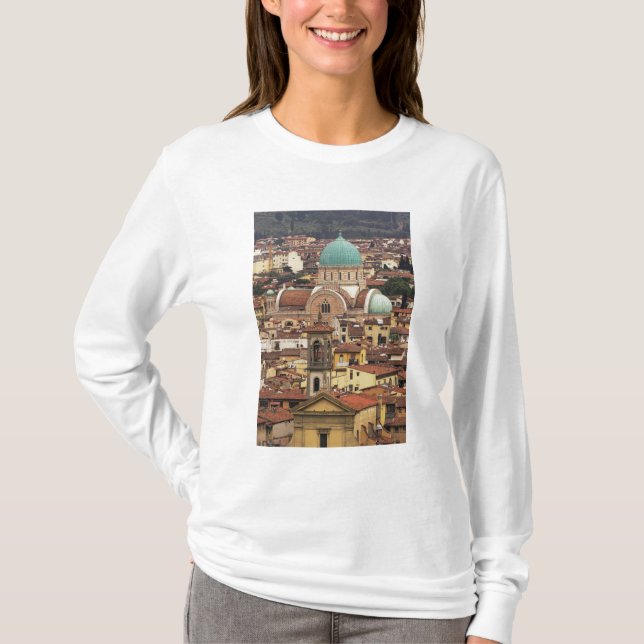 Camiseta Vista de Florencia, Italia desde Piazza (Anverso)
