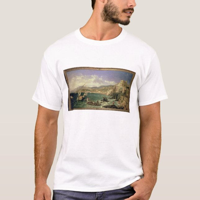 Camiseta Vista de Génova, 1854 (aceite en lona) (Anverso)