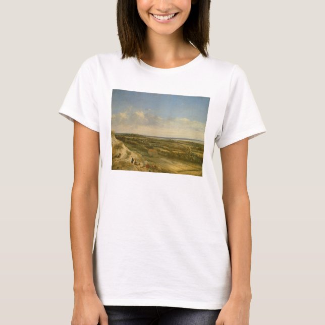 Camiseta Vista de Haarlem de las dunas (aceite en lona) (Anverso)
