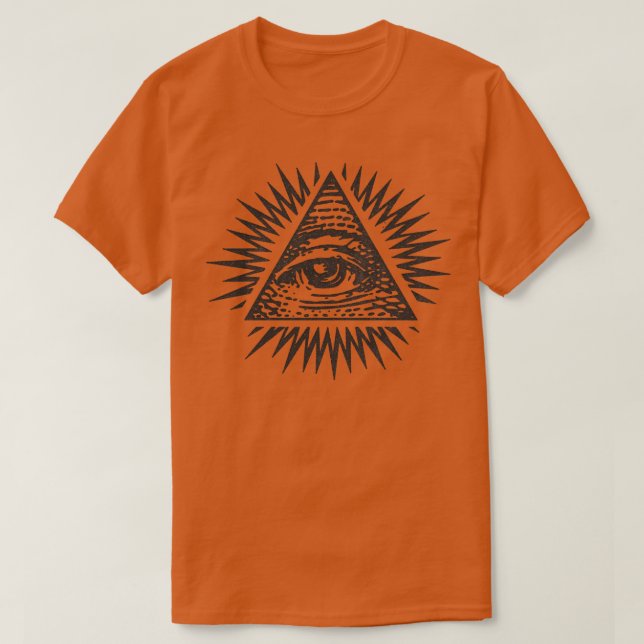 Camiseta Vista de Illuminati con estilo falso (Diseño del anverso)