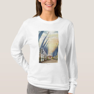 Camiseta Vista de la avenida de Flags, la feria 1934 de
