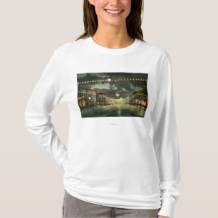 Camiseta Vista de la avenida de Hewitt en la noche