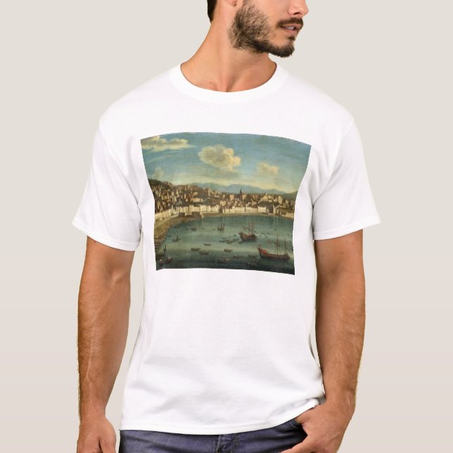 Camiseta Vista de la bahía de Nápoles de la bahía de Chiaia (Anverso)
