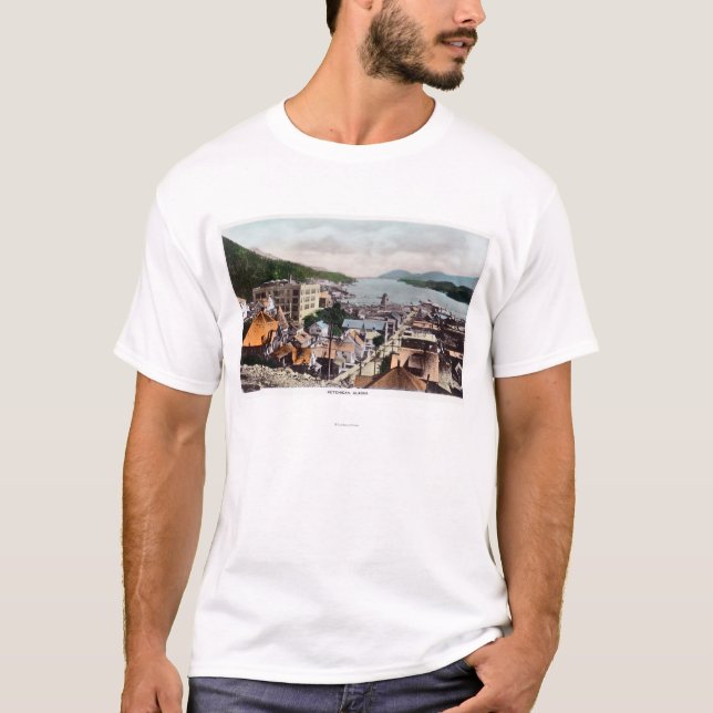 Camiseta Vista de la bahía del CityKetchikan, AK (Anverso)