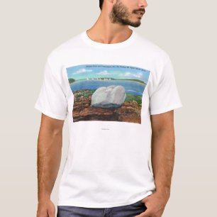 Camiseta Vista de la bahía del francés y de la roca de la