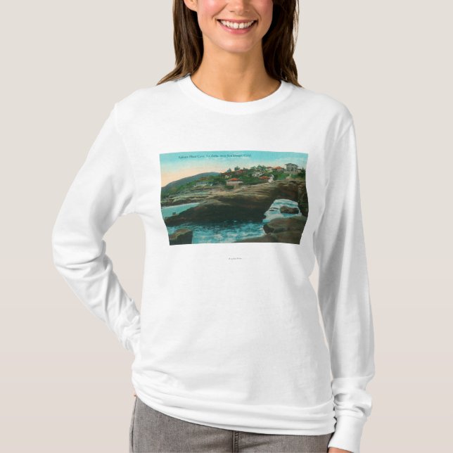 Camiseta Vista de la cabeza CaveLa Jolla, CA de la esfinge (Anverso)
