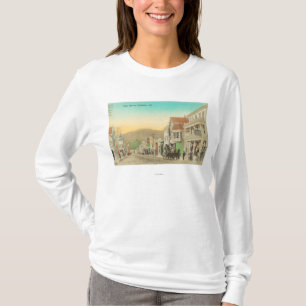 Camiseta Vista de la calle principal, carro del caballo