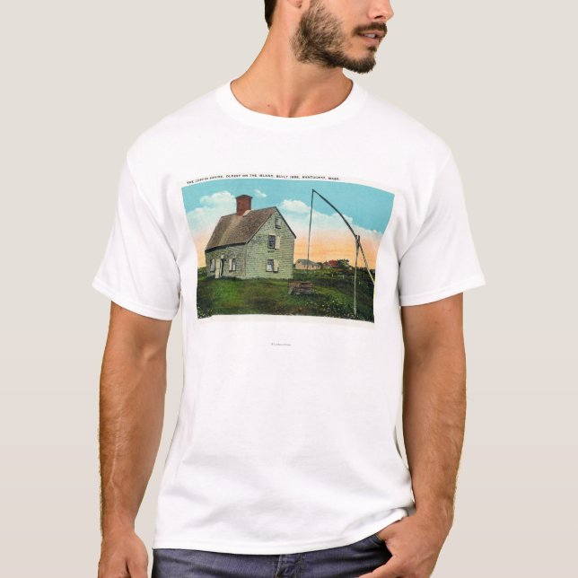Camiseta Vista de la casa del ataúd, más vieja en la isla (Anverso)