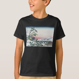 Camiseta Vista de la Casa del Té Koishikawa al Monte Fuji p