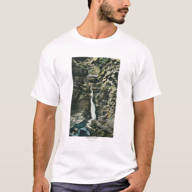 Camiseta Vista de la cascada central (Anverso)