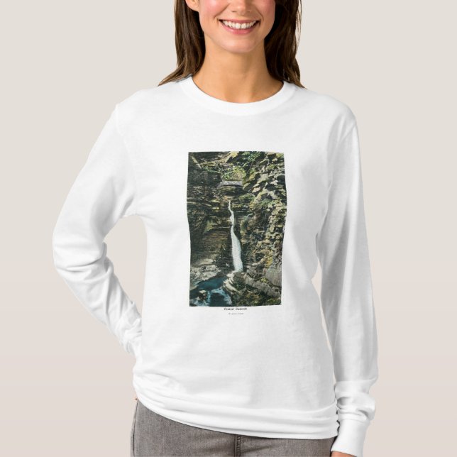 Camiseta Vista de la cascada central (Anverso)
