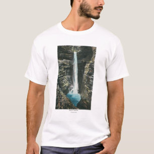 Camiseta Vista de la cascada de la caverna