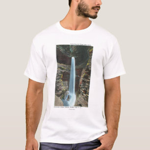 Camiseta Vista de la cascada espectacular de la caverna
