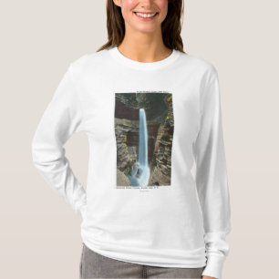 Camiseta Vista de la cascada espectacular de la caverna