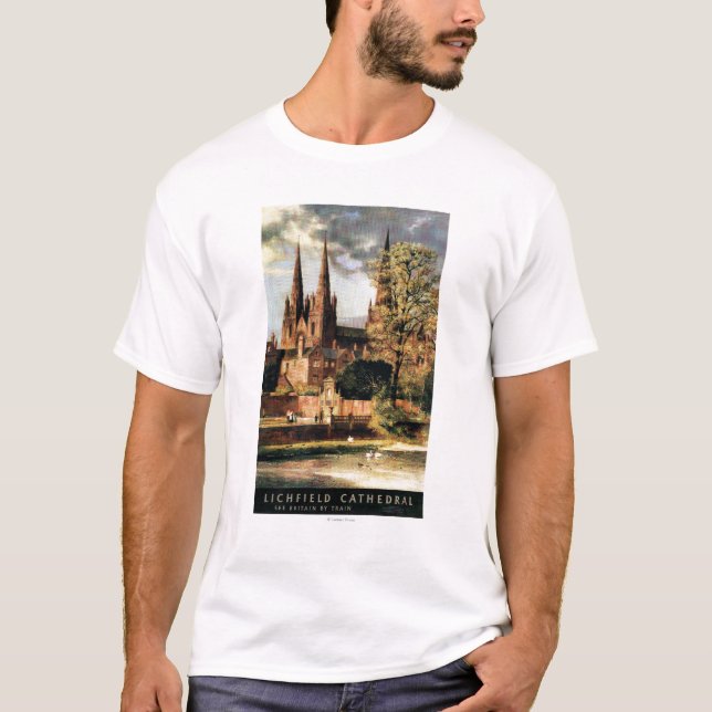 Camiseta Vista de la catedral de Lichfield (Anverso)