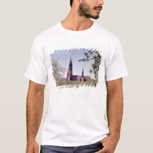 Camiseta Vista de la catedral de Uppsala del castillo