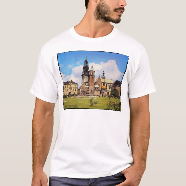 Camiseta Vista de la catedral de Wawel (Anverso)