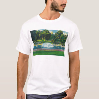 Camiseta Vista de la charca común de la rana de Boston