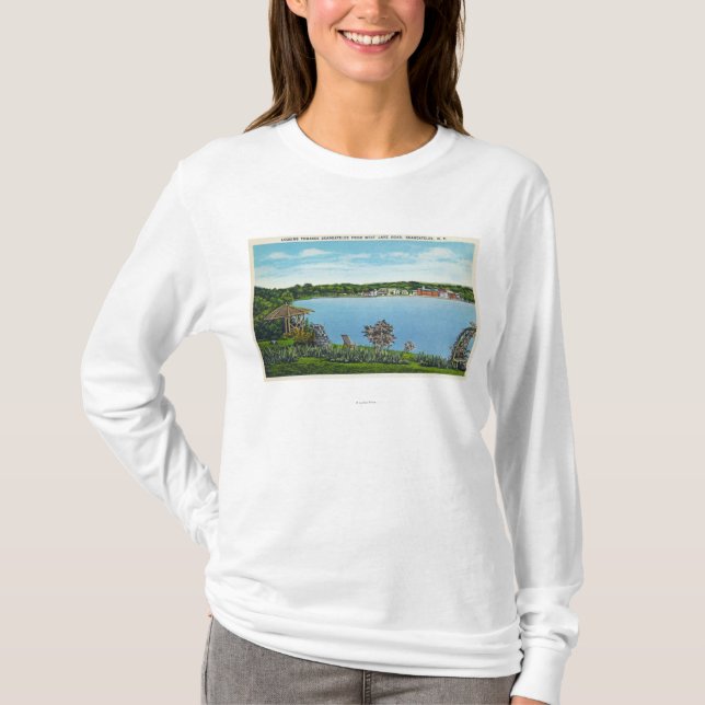 Camiseta Vista de la ciudad del camino del oeste del lago (Anverso)