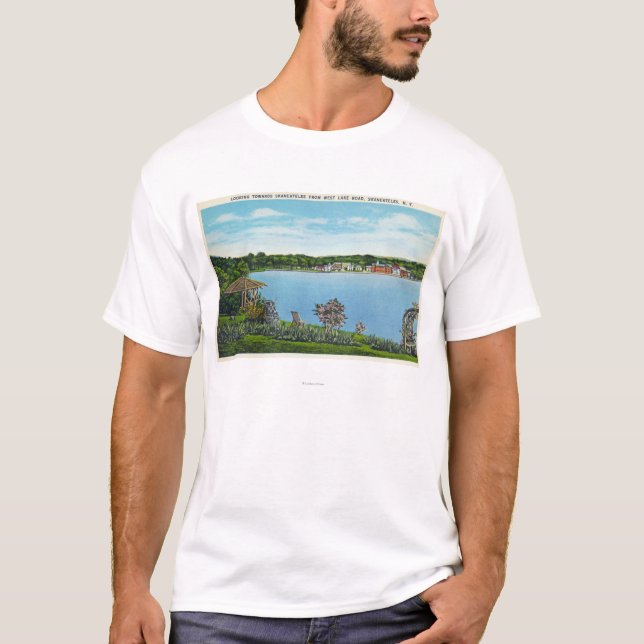 Camiseta Vista de la ciudad del camino del oeste del lago (Anverso)