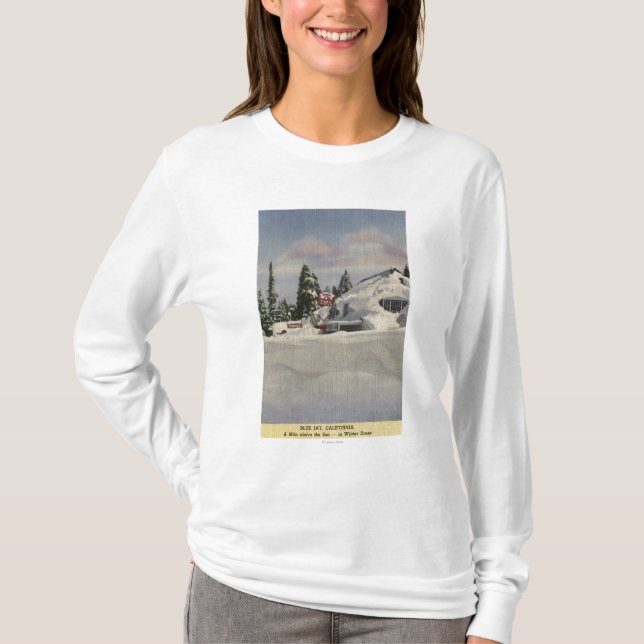 Camiseta Vista de la ciudad en invierno (Anverso)