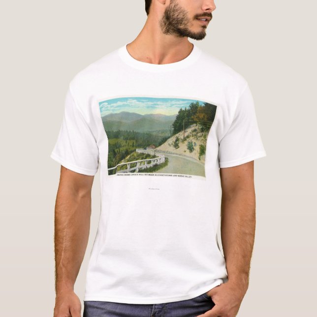 Camiseta Vista de la colina Spruce antes del valle de Keene (Anverso)