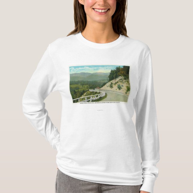 Camiseta Vista de la colina Spruce antes del valle de Keene (Anverso)