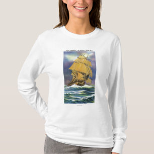 Camiseta Vista de la constitución de la fragata, viejo