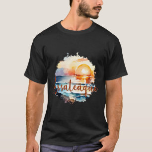 Camiseta Vista de la costa de la isla de Assateague