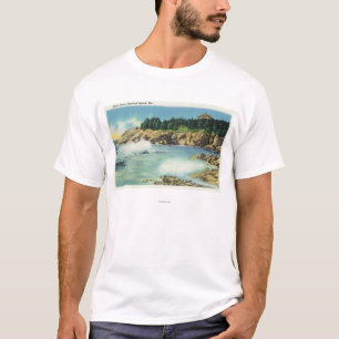 Camiseta Vista de la cueva del niño en la isla de la