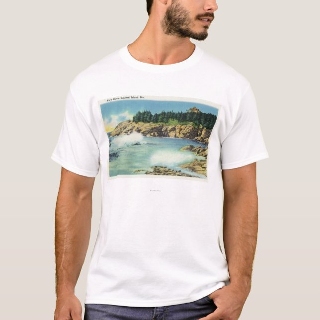 Camiseta Vista de la cueva del niño en la isla de la (Anverso)