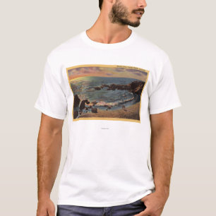 Camiseta Vista de la ensenada de madera
